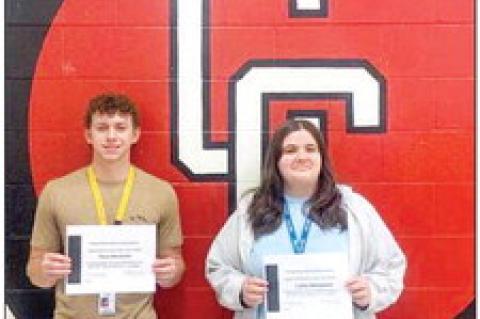 PAIR OF CHS STUDENTS RECEIVE COLLEGE BOARD RECOGNITION